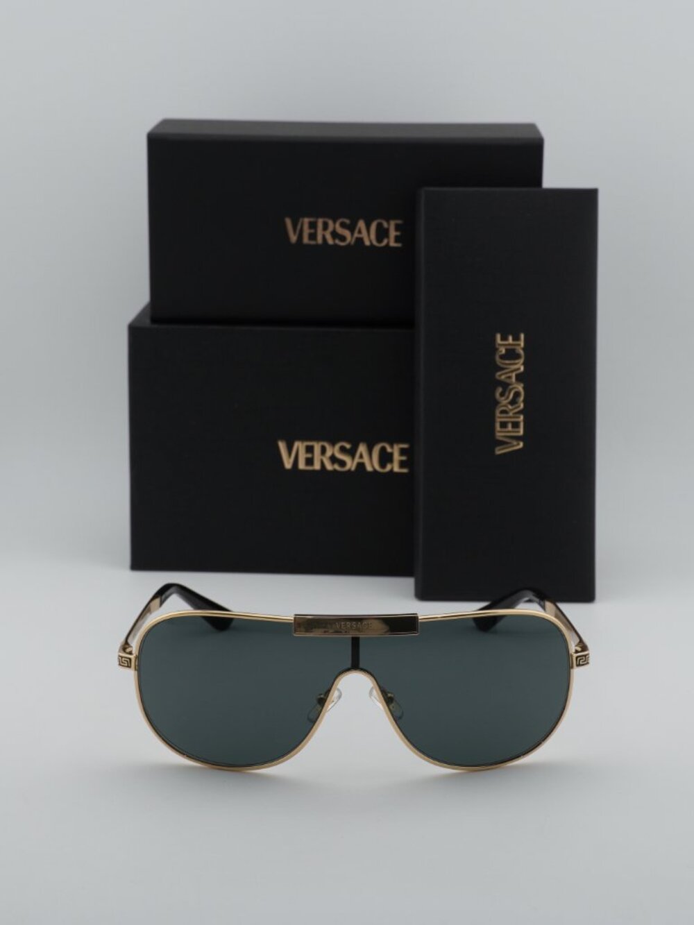 Versace VE2293 1002/87 Square Sunglasses – Gold/Grey - Picture 2 of 9